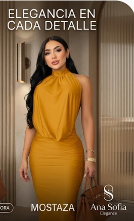 Vestido cuello alto -ABBA