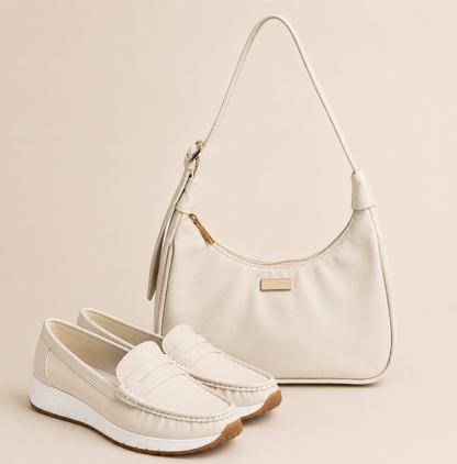COMBO MOCASIN DAMA PENNY + BOLSO