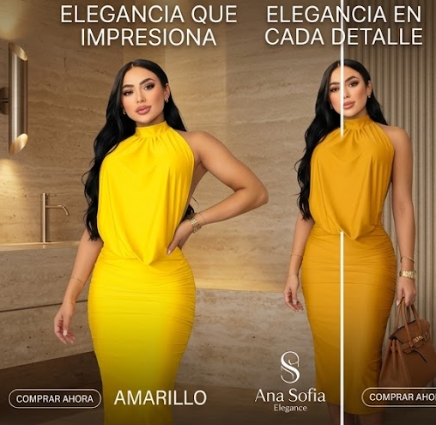 Vestido cuello alto -ABBA